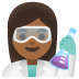 👩🏾‍🔬 woman scientist: medium-dark skin tone display on Google